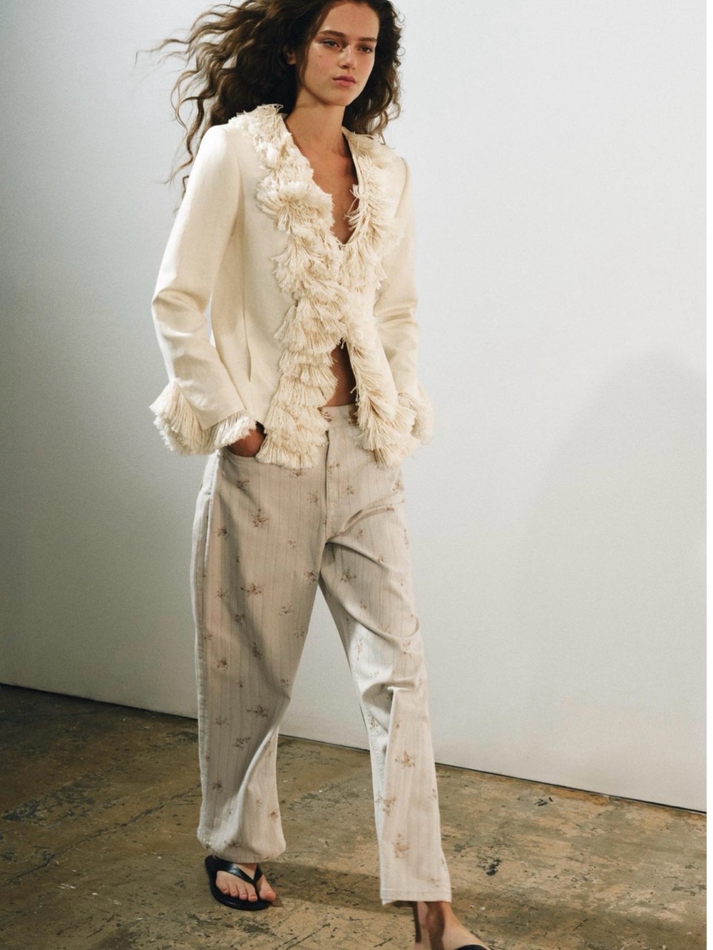Zara ZW Collection Fringe Jacket